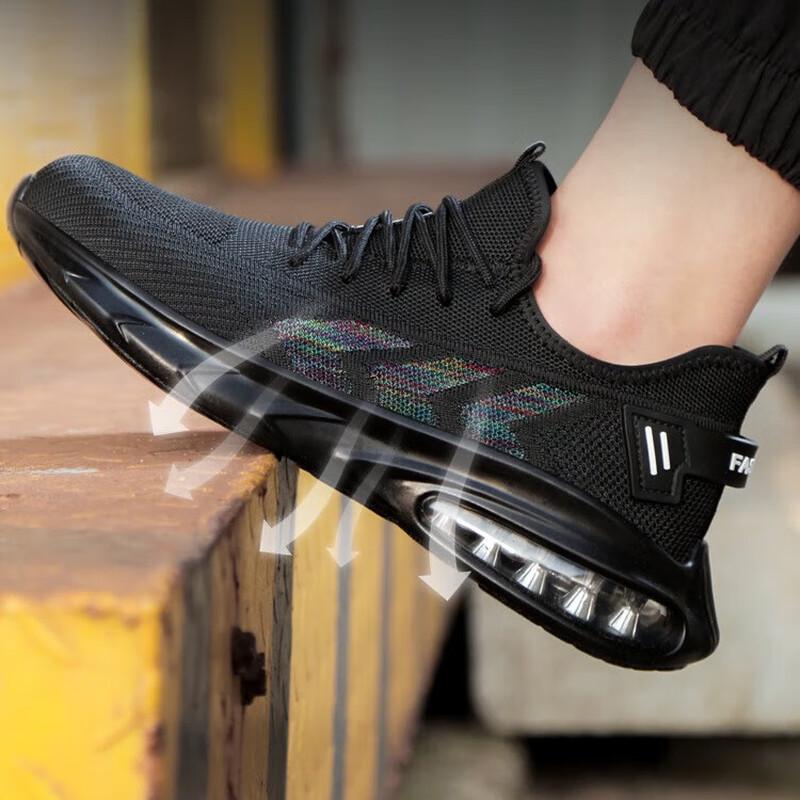 Longchan Men s Flyknit Safety Work Shoes 36