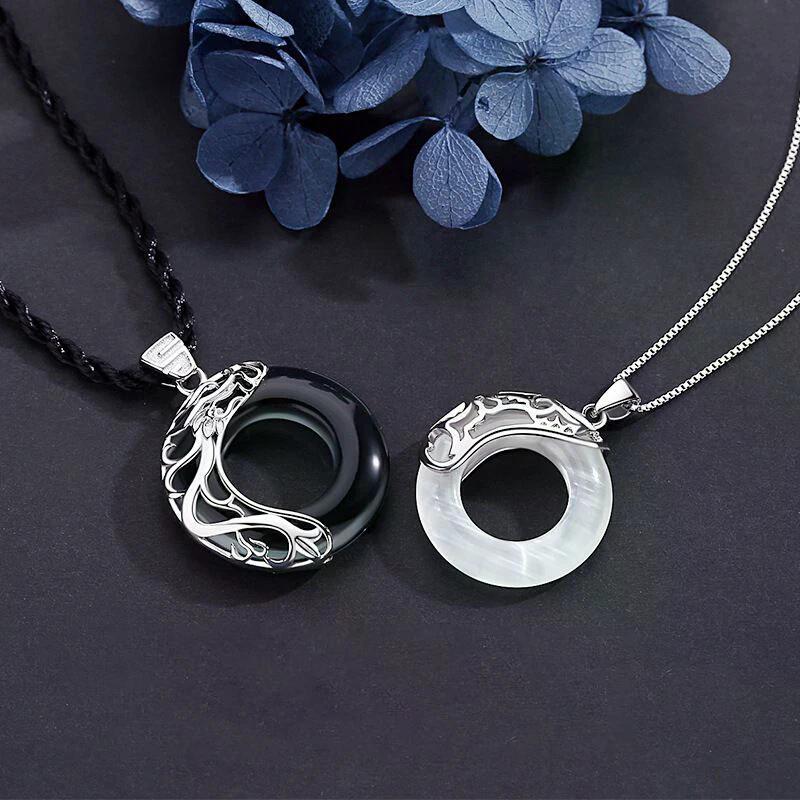 Creative Couple Matching Pendant Necklace Sun Moon Necklaces for Lovers Choker Accessories Jewelry Valentine s Day Gifts