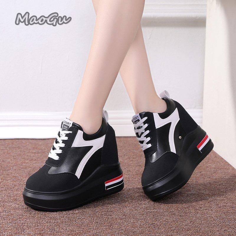 Fashion Thick Bottom Height Increase Women's Vulcanize Shoes Student School Casual Sneakers Autumn Winter 10CM Platform Women's Sneaker