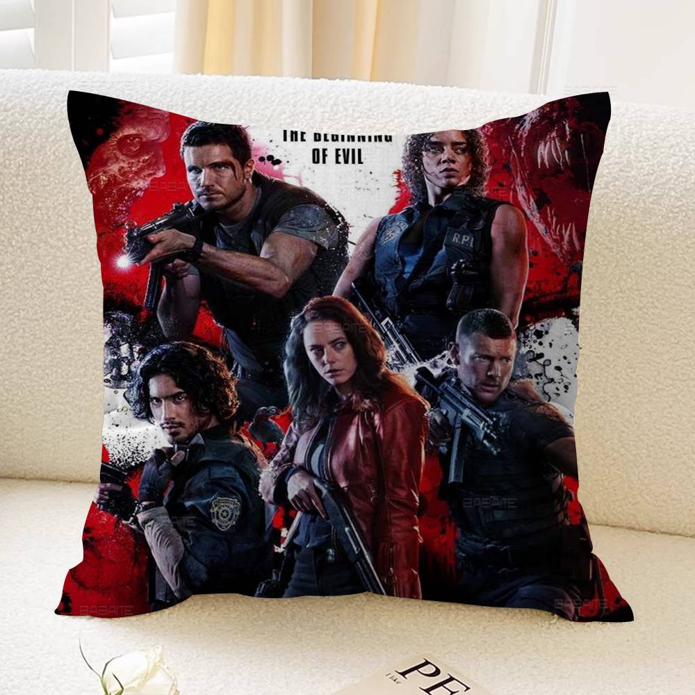 Hot Game R-Resident E-Evil Pillow Covers Cartoon Sofa Decorative Home Double-sided Printing Short Plush Cute Cushion Cover