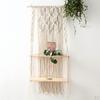 Handmade Macrame Wall Hanging Shelf Boho Indoor Rope Hanger Holder, 44x90cm
