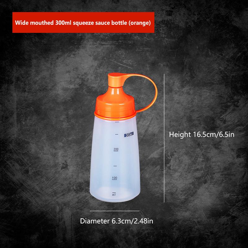 600/800/1000ML Square Squeeze Sauce Bottles Condiment Dispenser Large Mouth Dustproof Kitchen Seasoning Salad Olive Oil Bottle