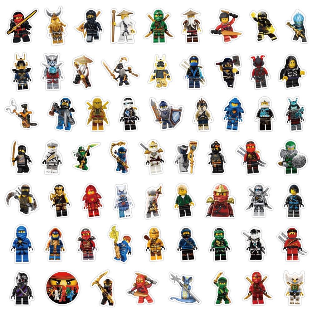 Набор наклеек Ninjago: 60 водостойких наклеек для журналов, ноутбуков и многого другого