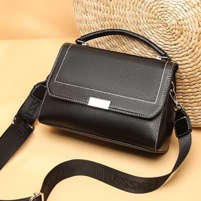 Leather First Layer Cowhide Women'S Fashion Simple Handbag Large Capacity Shoulder Oblique Span Bag Women'S Tide