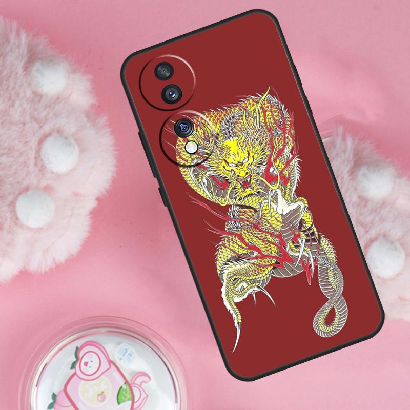 Yakuza Dragon Tattoo Case For Honor Magic 7 Lite 5 6 Pro Honor 200 50 70 90 Lite X9b X9a X8b X8a X8 X9 X9c Cover