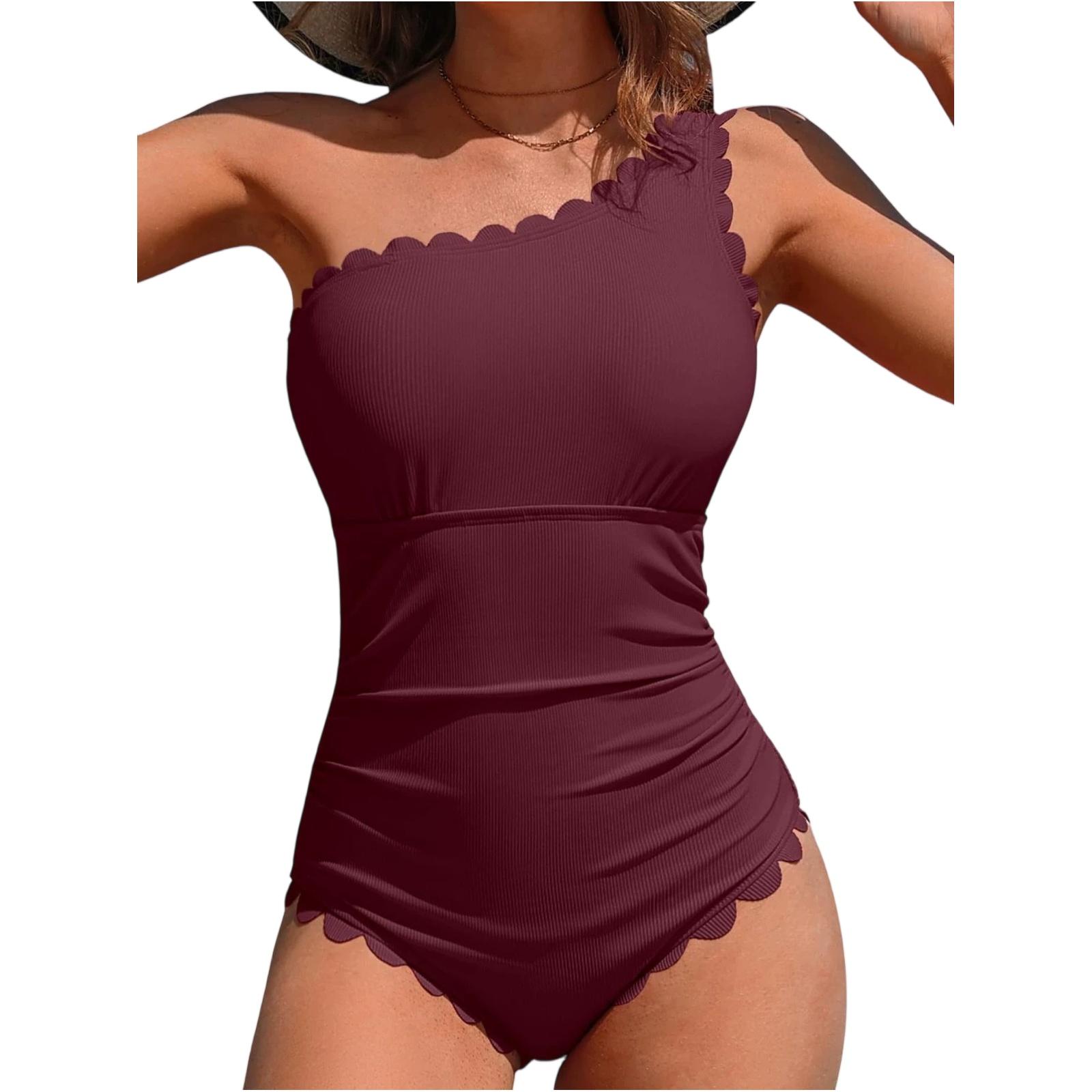 

Women s Color-blocked Backless Two-piece Swimsuit XL винний