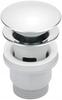 Round Chrome Klik Klak Plug with Overflow for Washbasin or Bidet
