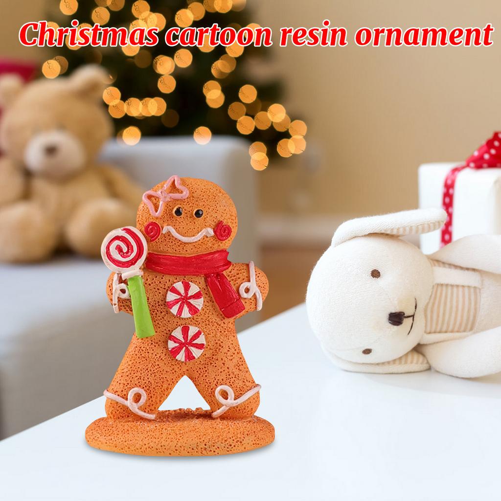 Christmas Cartoon Resin Ornaments, Holiday Decorations, Atmosphere, Decoration Props