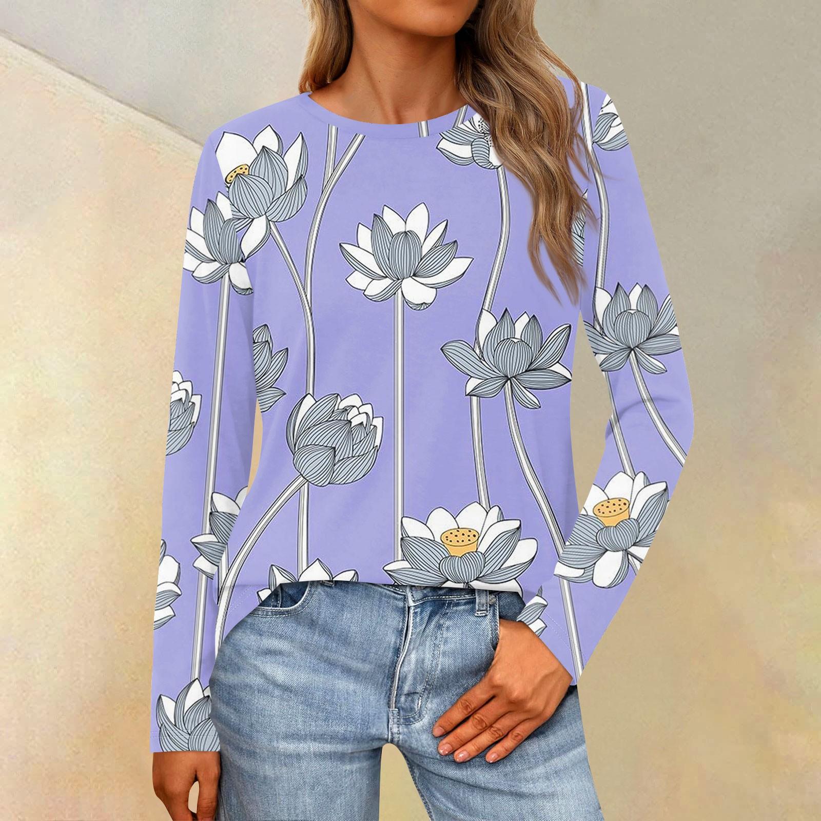 

Женская свободная повседневная повседневная футболка с длинным рукавом и круглым вырезом, сплошной цвет, топ XXXXL