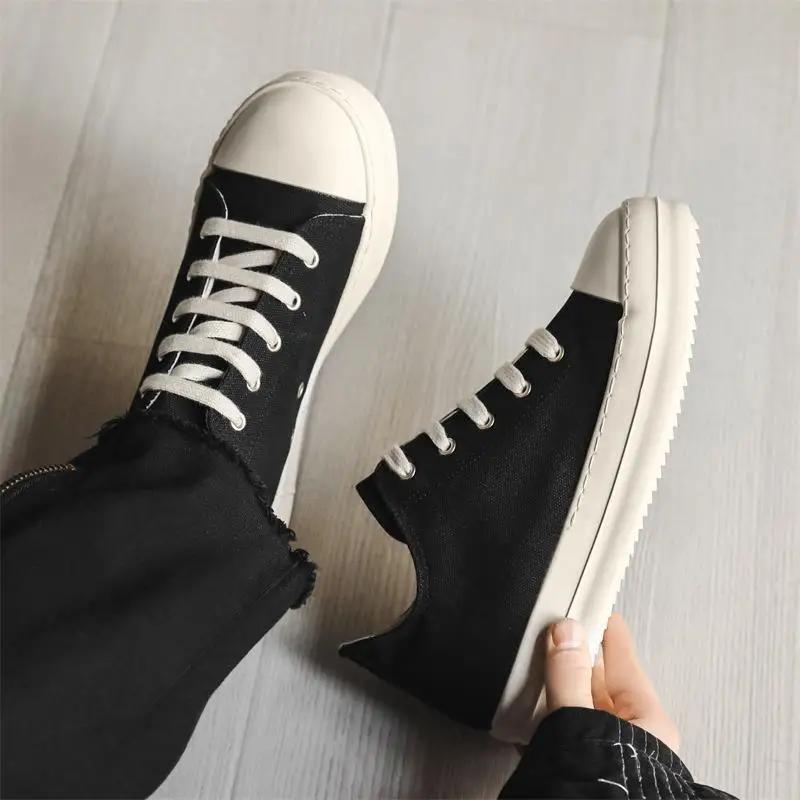 2025 Nuove Scarpe di Tela di Nicchia da Strada per Coppie Sneakers da Uomo Casual Fondo Spesso Scarpe da Uomo X189 Suola in Poliuretano Tomaia in Gomma