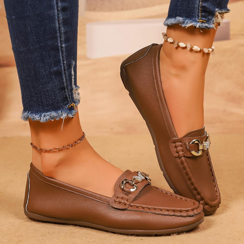 Fashion Women Loafers Fashion Round Toe Solid Flat Sneakers Women Spring Autumn Shoes Casual Slip on Mary Jane Shoes Zapatos De Mujer