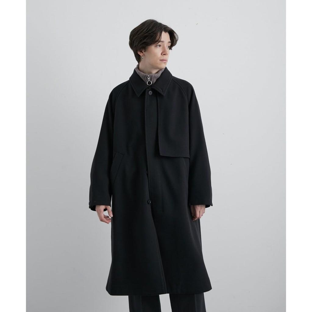 Junred Woolly Knit Cape Trench Light Size S Men's Coat, ANO82050, Gray,