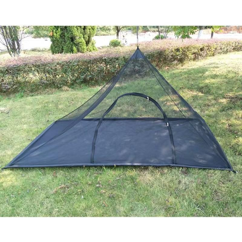 Portable Single Person Camping Mosquito Net Tent Triangle Foldable Outdoor Shelter Hiking Picnic Travel