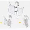 Towel With Shoulder Straps, Non- Adjustable Shoulder Straps, Women's Wearable Bath Towel, Long Bath Towel, Soft And Super Absorbent