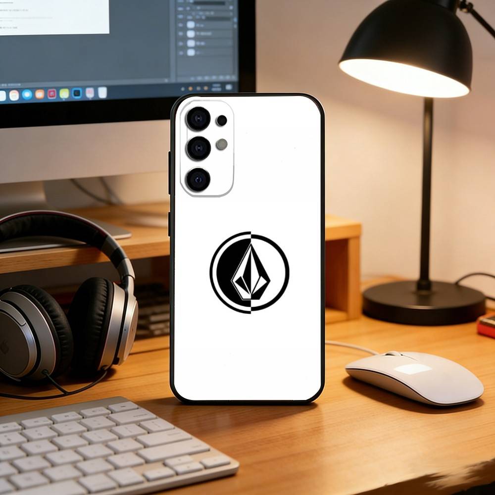 Fashion Sport V-VolCom Phone Case For Samsung S25,S24,S21,S22,S23,S30,Ultra,S20,Plus,Fe,Soft Silicone Black Cover