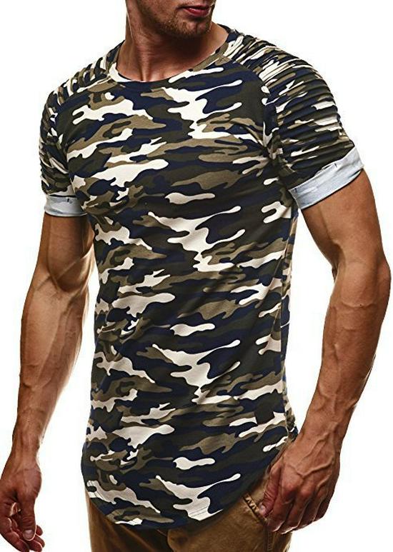 Camiseta de Camuflaje para Hombre para Entrenar - Manga Corta