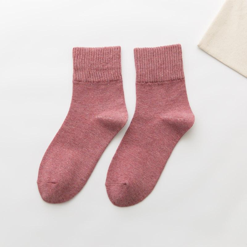 

Женские хлопковые носки до середины икры на весну/лето - Модный японский/корейский стиль, Конфетные цвета, Плотные, Универсальные One Size