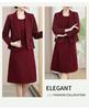 Elegant Women's Two-Piece Suit: Stylish Blazer & Dress Set for Spring & Autumn Wedding or Formal Events
