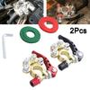 Professional 12V SAE/JIS Type A Battery Terminal Clamps - 4-Way Quick Release Disconnect with Anti-Corrosion Alloy (2-Pack)