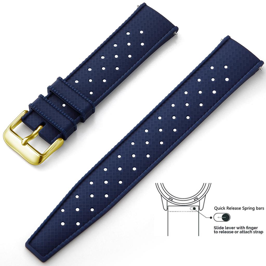 Tropical Silicone Watch Band Quick Release Watch Band 18mm 20mm 22mm Rubber Tropic Smart Watch Strap Waterpfroof Muti-Color