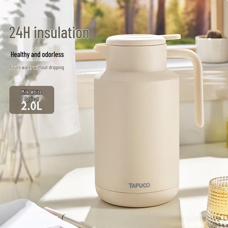 TAFUCO 2L Elegant Glass Vacuum Flask