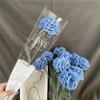 Heart Shaped Knitting Flower Carnation Flower Hand Woven Flower Creative DIY Bouquet  Holiday Gifts