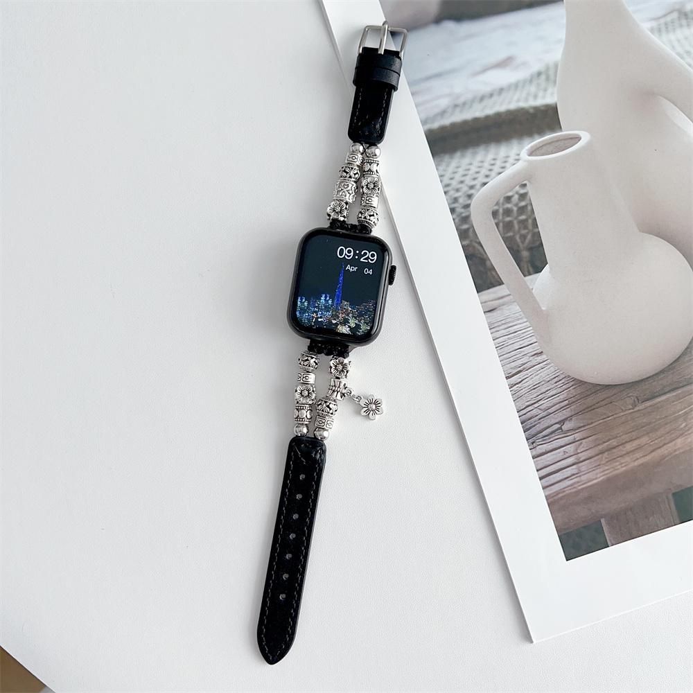 

Ремешок для Apple Watch, высококачественный кожаный ремешок для мужчин серии 9, 7, 8, 5, 6 SE3 Ultra 2, 49 мм, 44 мм, 40 мм, ремешок для часов 45 мм, 41 мм, 38, 42 мм 42mm 44mm 45mm 49mm чёрный