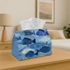 1pc Tissue Box Holder and White Seamless Pattern with Many Fish - Multifunctional Napkin Dispenser for Home Party Decor - Decorative Tissue Paper Or