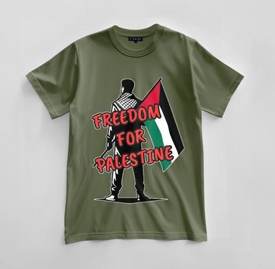 Maglietta Unisex a Manica Corta in Jersey Personalizzata Freedom for Palestine
