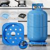 Propane Tank Stand Gas Cylinder Base With Wheels Movable Holder Storage Plant Tray 360 Degrees Stable Outdoor Bracket