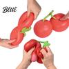 Soft Tactile Toys Double Cherry Stress Relief Toy Fake Squeeze Flour Filling Toy Sensory Fidget for Hand Relaxation Decorative