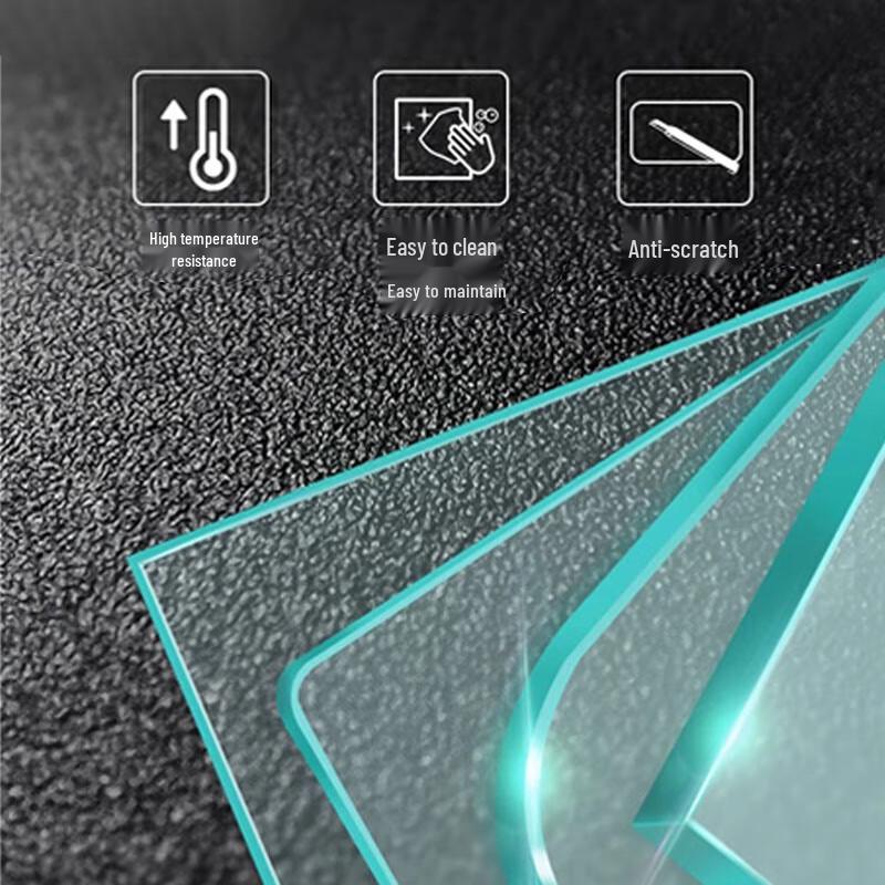 Naixin Rectangular Tempered Glass Tabletop