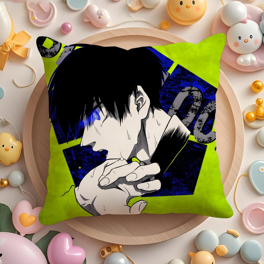 

BLUE Anime L-LOCK Cushion Cover Home & Car Multi-Scene Pillow Cover - Reversible, Soft & Durable for Daily Use 30cmx30cm