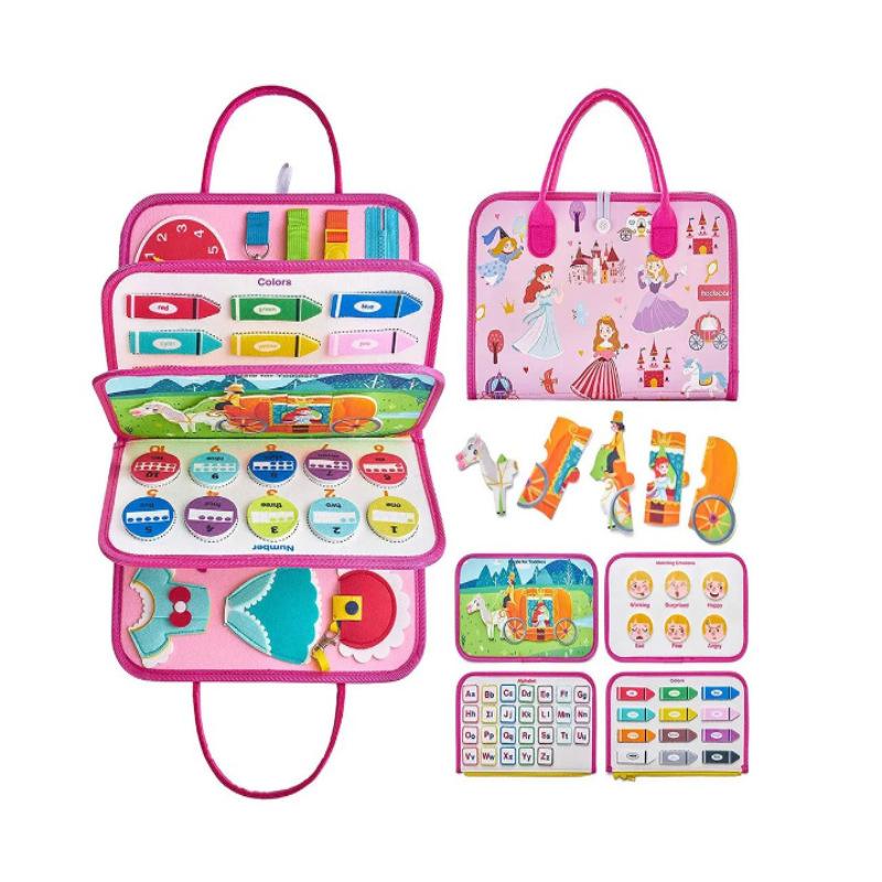 Felt Learning Early Education Board Felt Children Diy Busy Board Montessori Children'S Puzzle Teaching Dress And Tie Shoelaces