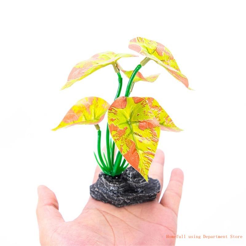 Aquariums Landscape Artificial Lotuses Plant Figurine Statue for Aquariums