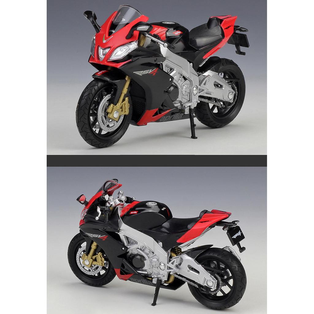 Scară 1/18 Welly Aprilia RSV 4 Fabrică Model de motociclete din aliaj Modele de vehicule de jucărie din metal Model de motocicletă Colectie de simulare înaltă Cadouri pentru copii