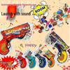 Automatic Confetti Cannon for Parties: Handheld Toy for Birthdays, Weddings, Graduations - Inflatable Streamer and Sounding Firecracker