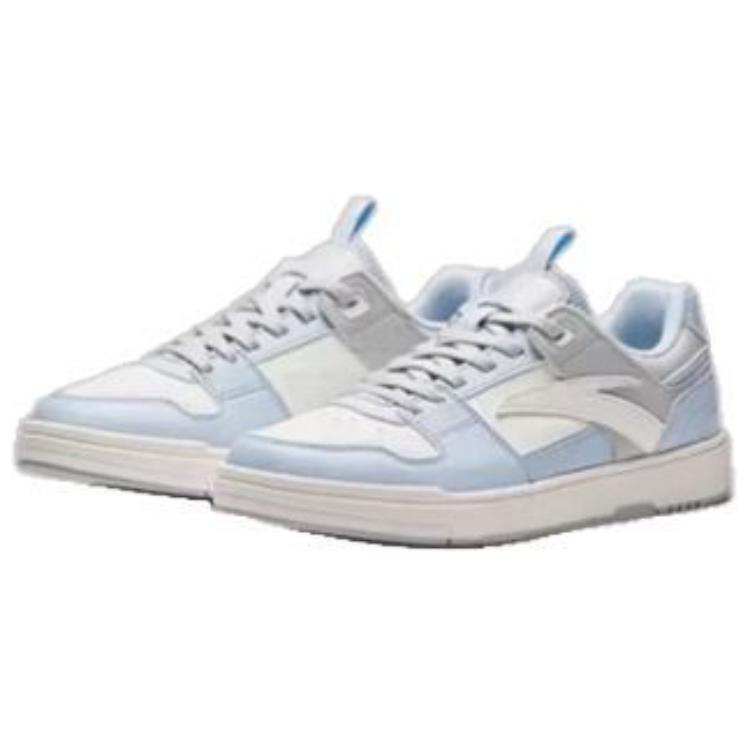 Anta Street Casual Slip Resistant Shock Absorbing Durable Low Top Sneakers Women sneakers White Blue Gray 922448019-2