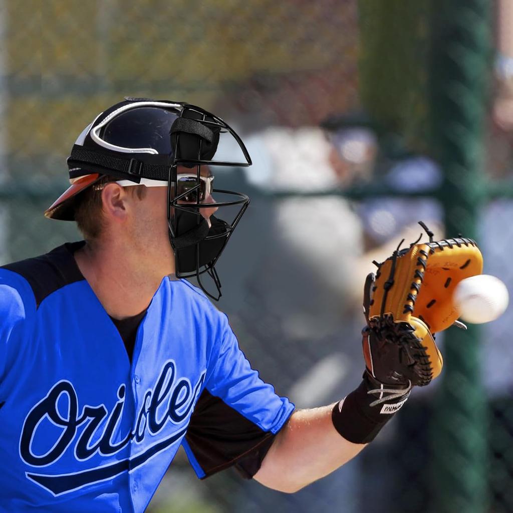 Baseball Catcher Mask Umpire Mask,Full-Face Protection Mask for Baseball,Lightweight Secure Fit Provides Maximum Protection and Comfort – Does Not