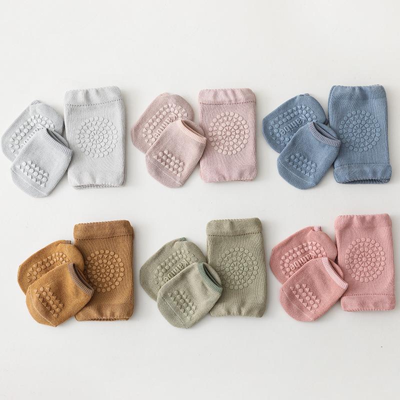 Baby Knee Pads and Socks Set Soft Cotton Non Slip Infant Protective Cover for Crawling Toddlers Comfortable Stretchable Fit