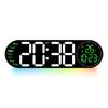 Large LED Wall Clock with Remote Control 2 Alarms Date Temperature Easy To Read Display for Home Decors Time Management