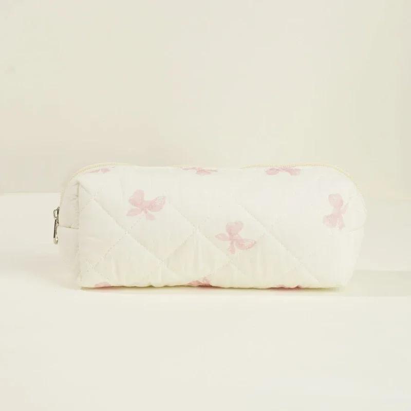 1pc Large Travel Multicolored Plaid Makeup Storage Bag Girls Brush Cosmetic Pouch Bag School Supplies Checkered Pencil Bag