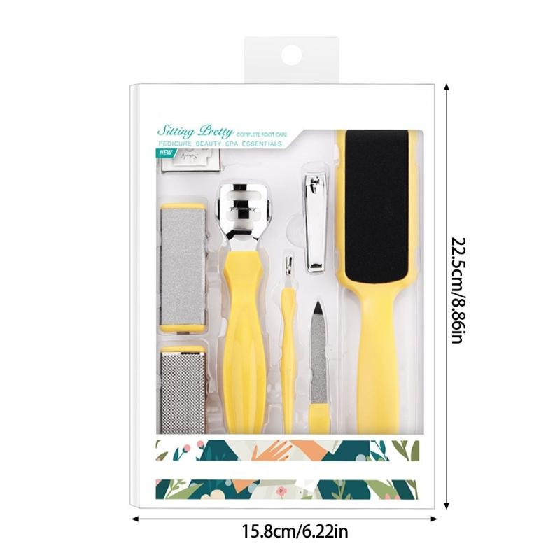 8/10 Pieces Foot Pedicure Set with Callus Remover Foot Files Foot Care Set Hard Skin Remover Set Feet Scrub for Daily