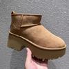 Winter Thick Heel Thickened Snow Boots Warm Velvet Short Tube Heightening Cotton Shoes Short Boots