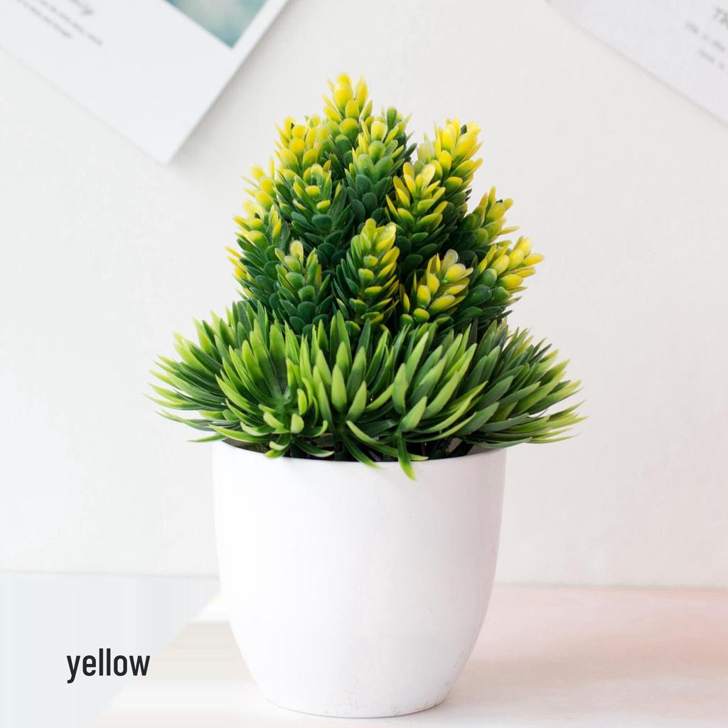 Mini Potted Grass Bonsai: Cherry Snowball Home Decor Ornament