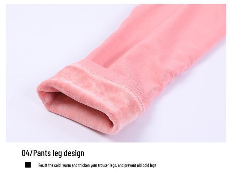 Han Jiemei Women's Thermal Underwear Set with Lace and Medium High Collar - Plus Velvet, Thickened for Autumn