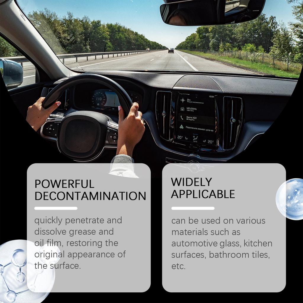 HOMONTH 120ml Odstraňovač olejového filmu ze skla automobilu Čistič olejového filmu ze skla Čistič olejového filmu Čistič skla vodou Automobilové produkty