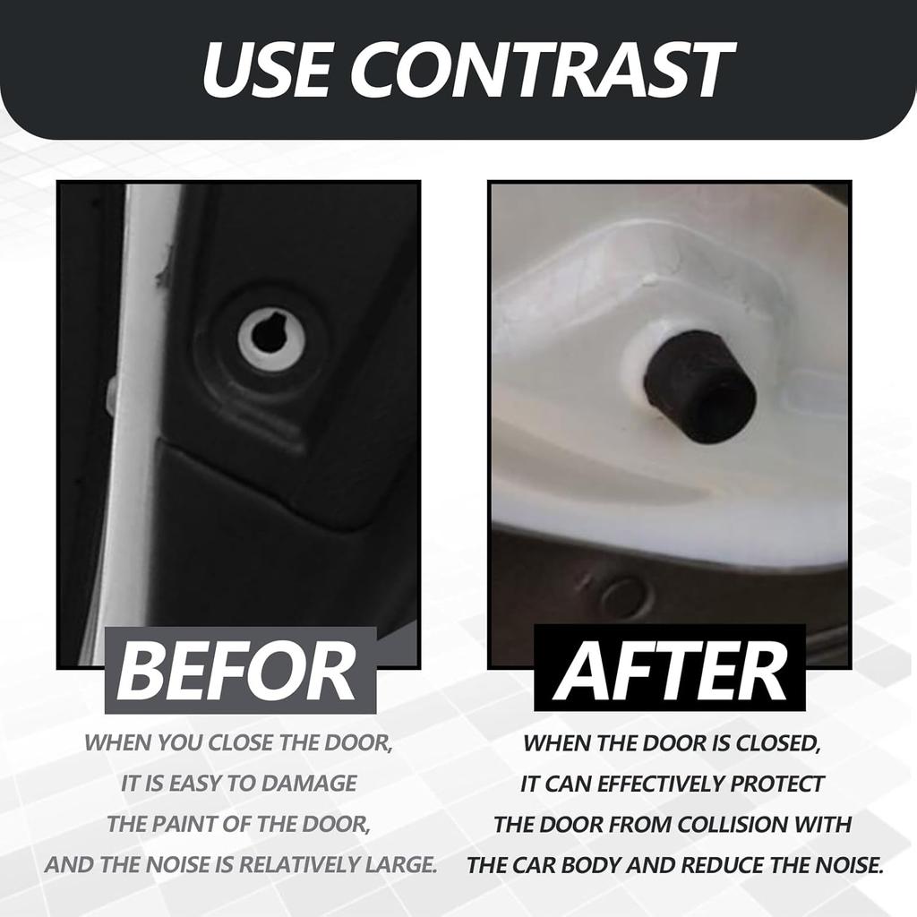 8219128010 Car Overslam Bumper Stopper, Rubber Auto Front Rear Door Shock Absorber Guard Cushion, Universal Vehicle Door Side Protection Accessories