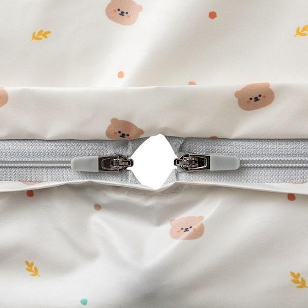 Babyclaw Baby Table Integrated Type, Child-led Baby Food, Waterproof Bib, Tank Top, Zipper Type, Bear Ivory, 1 Piece, 1 Piece