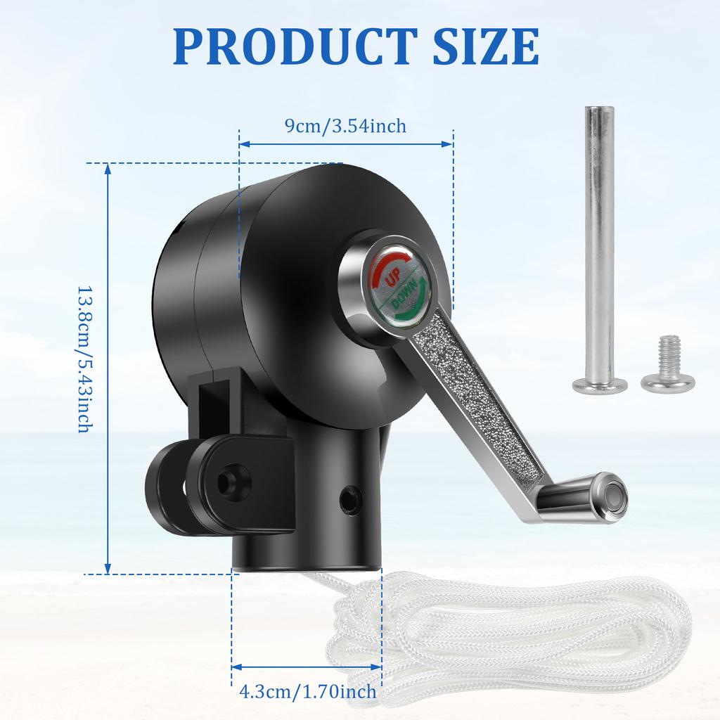 Příslušenství k terasovému slunečníku Venkovní náhradní díl pro slunečník Slunečník Robustní systém ruční kliky Snadná instalace Řídicí držák Paraso